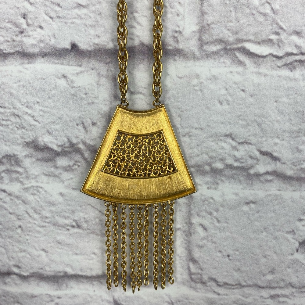 Vintage Hillcraft Tassel Fringed Necklace